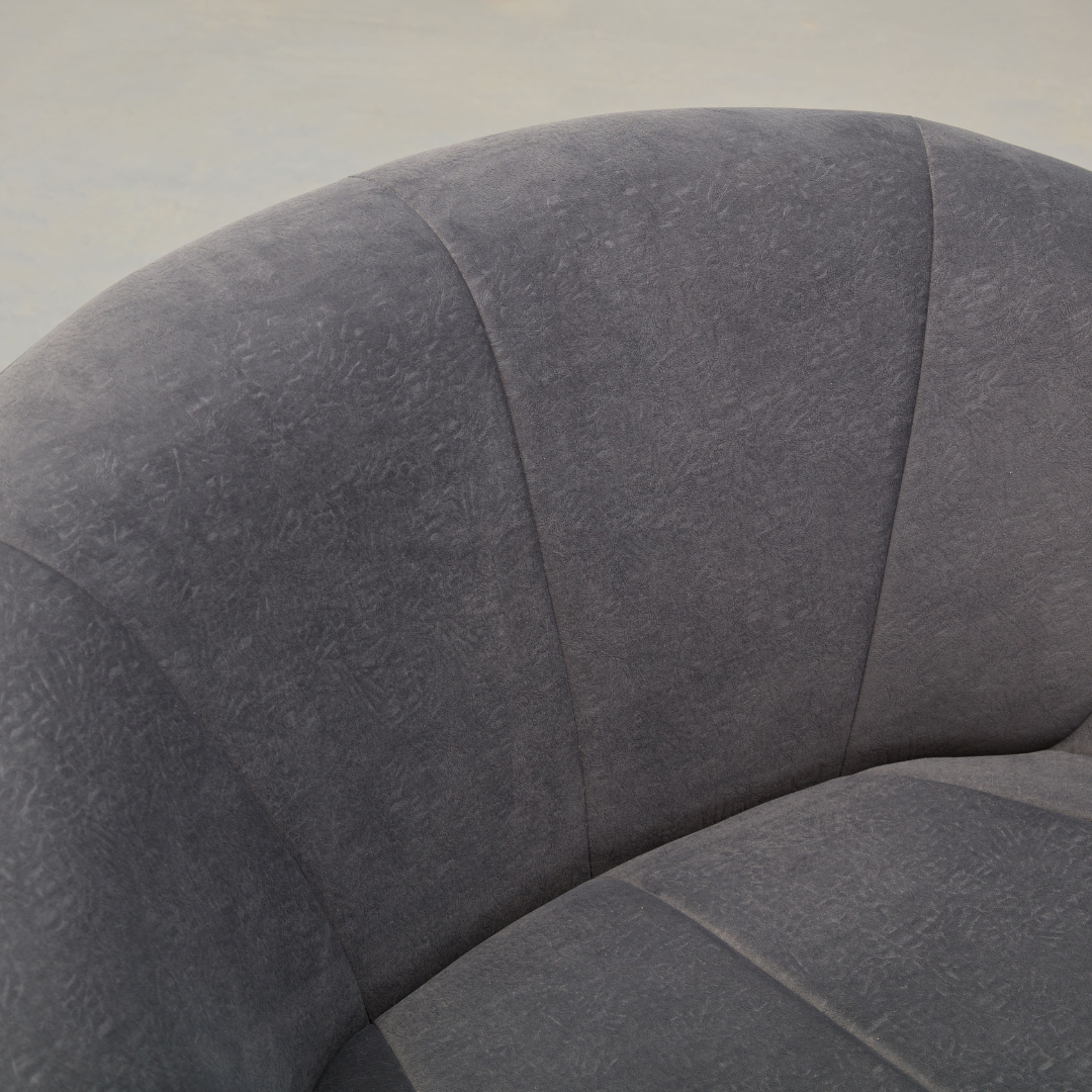 Hugo Swivel Armchair - Grey Patterned Velvet BUBULAND HOME