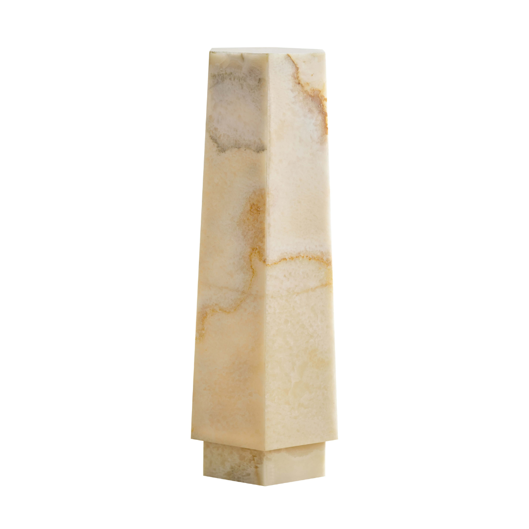 Jade Hexagonal Marble Plinth - Tall BUBULAND HOME