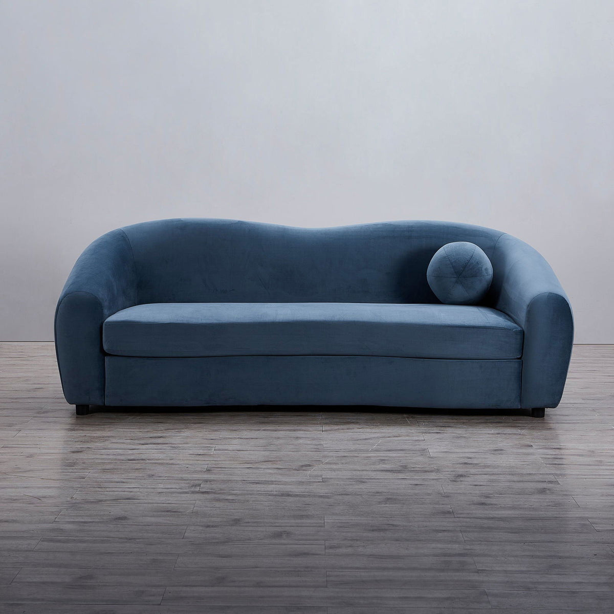 Louis 3 Seater Velvet Sofa - Dusty Blue - sofa Dusty Blue Velvet BUBULAND HOME