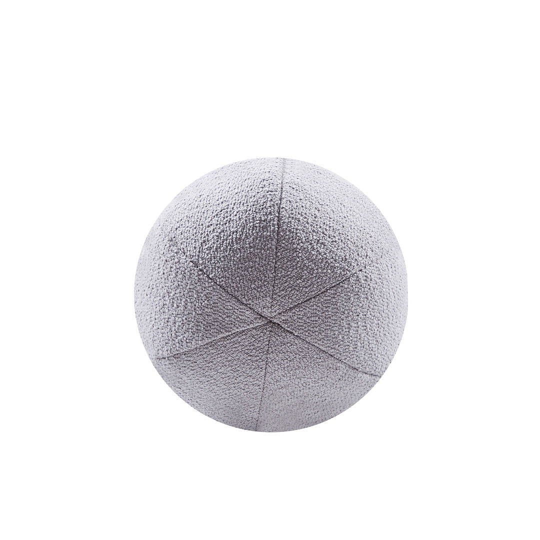 Louis Ball Cushions - Dove Grey Boucle - Cushions 25cm Diam BUBULAND HOME