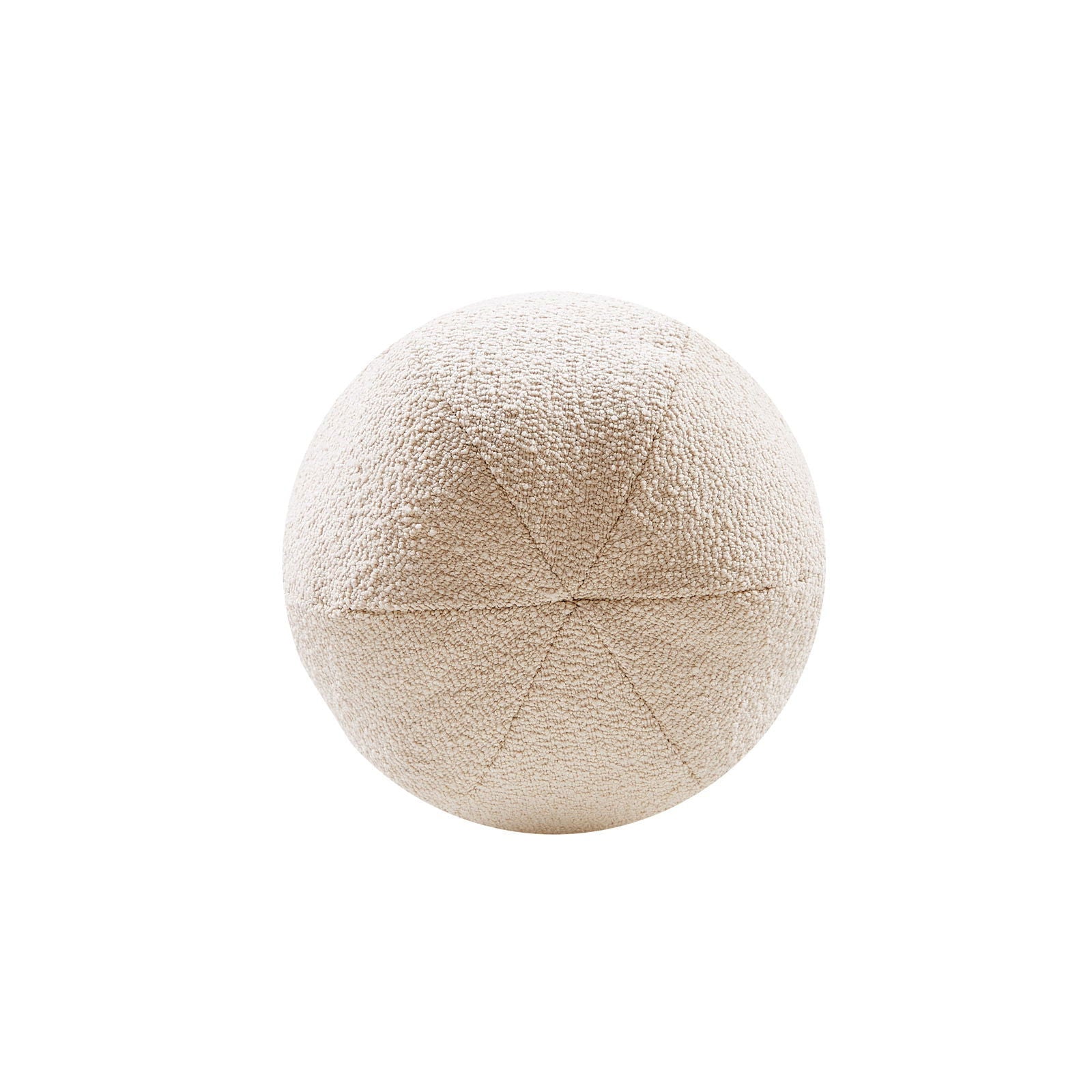 Louis Ball Cushions - Natural White Boucle - Cushions 25cm Diam BUBULAND HOME