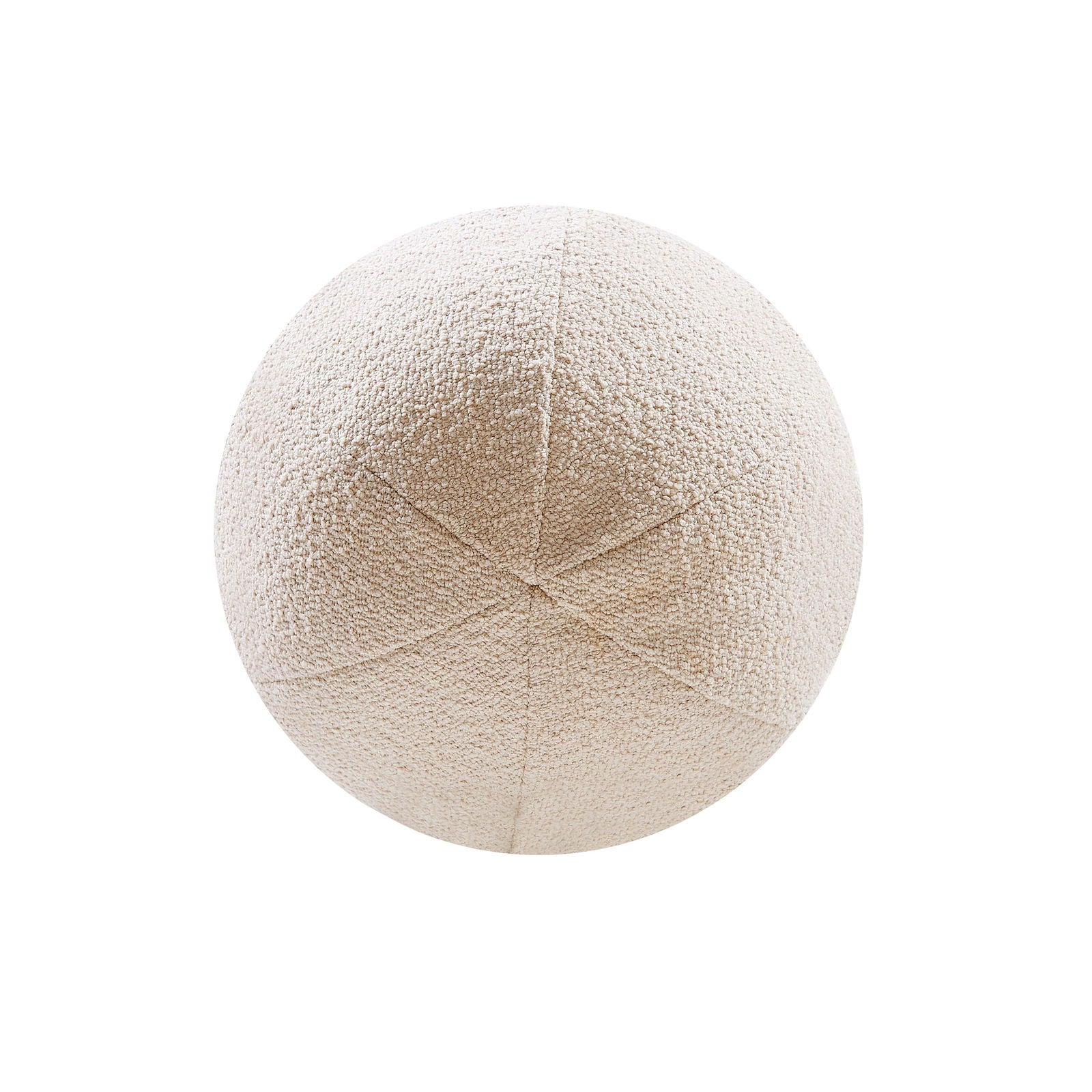 Louis Ball Cushions - Natural White Boucle - Cushions 25cm Diam BUBULAND HOME