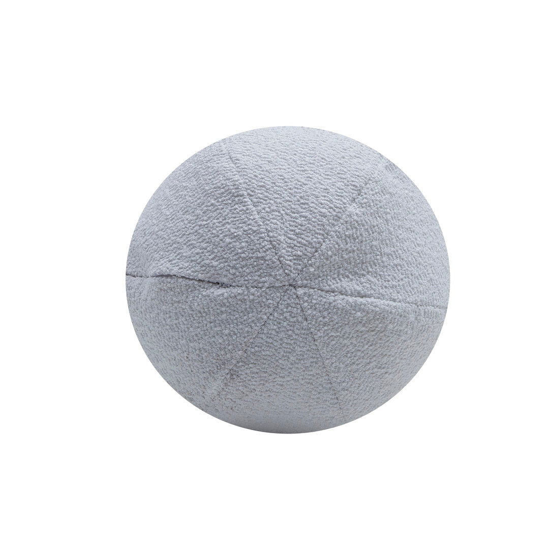Louis Ball Cushions - Pure White Boucle - Cushions 25cm Diam BUBULAND HOME