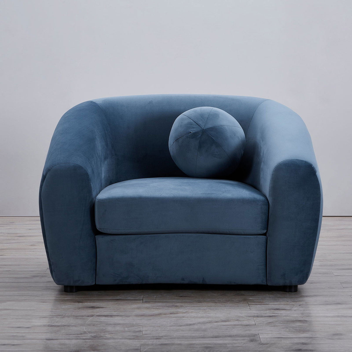 Louis Velvet Occasional Chair - Dusty Blue - sofa Dusty Blue Velvet BUBULAND HOME