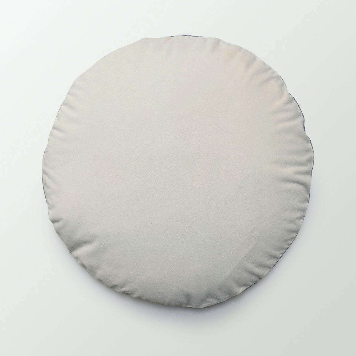Luna Velvet & Linen Cushion | Chalk White Round BUBULAND HOME