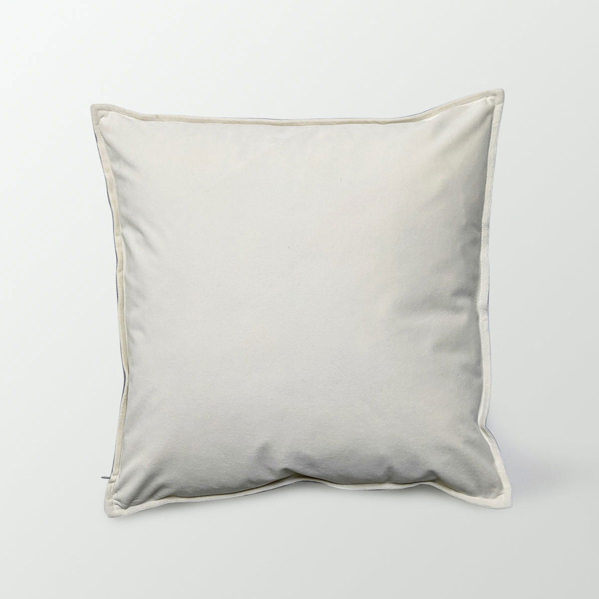 Luna Velvet & Linen Cushion | Chalk White Square BUBULAND HOME