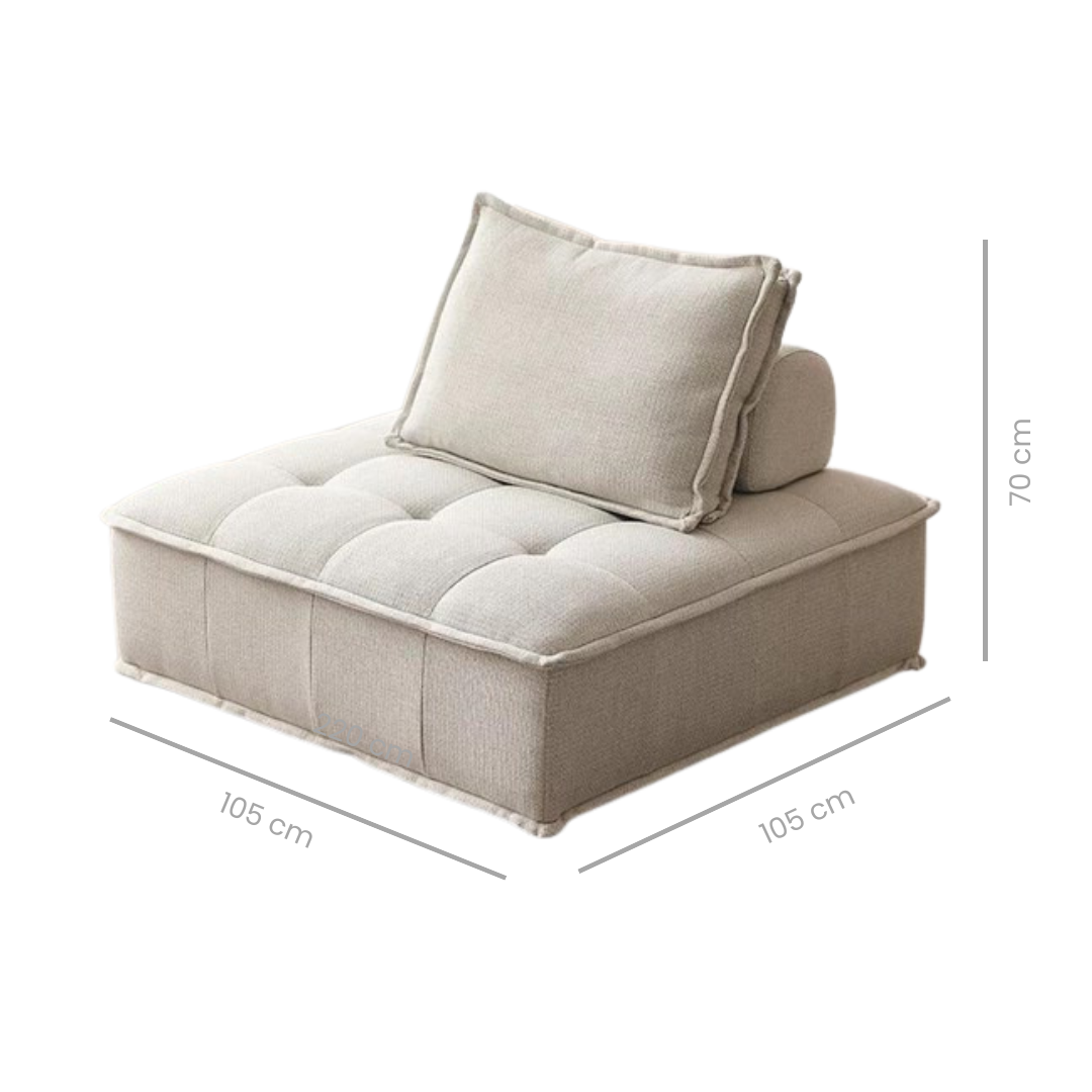 Mallow Modular Lounge Chair - Flat Boucle BUBULAND HOME