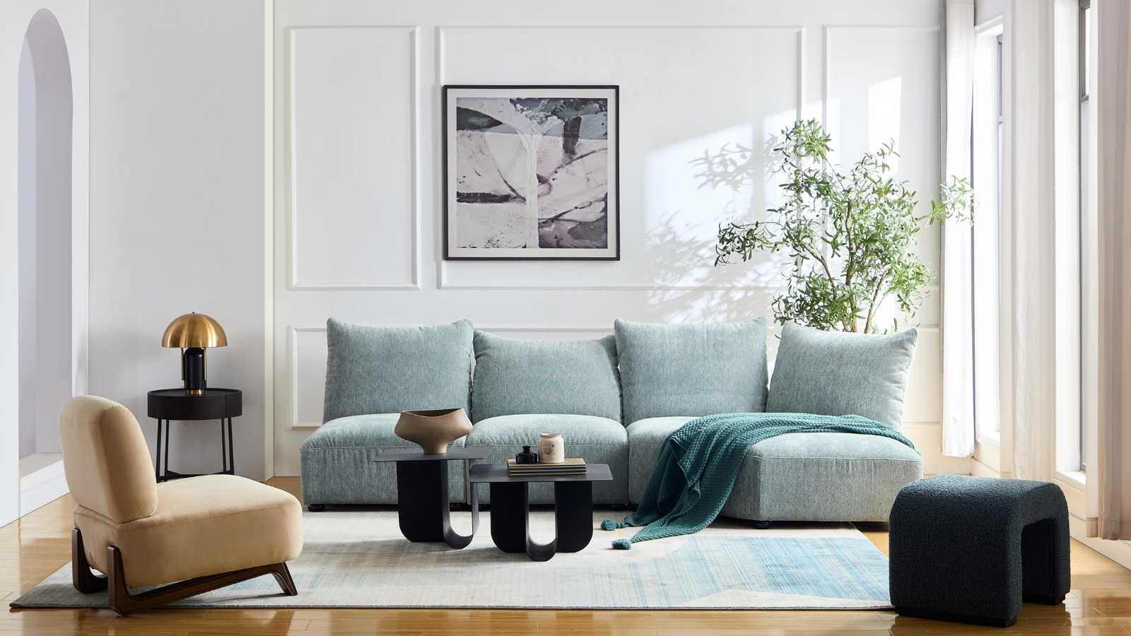 Marine Modular Sofa with Moving Backrest - James Dunlop Contexture Folkstone - sofa James Dunlop Contexture Folkstone / Armless Seat BUBULAND HOME