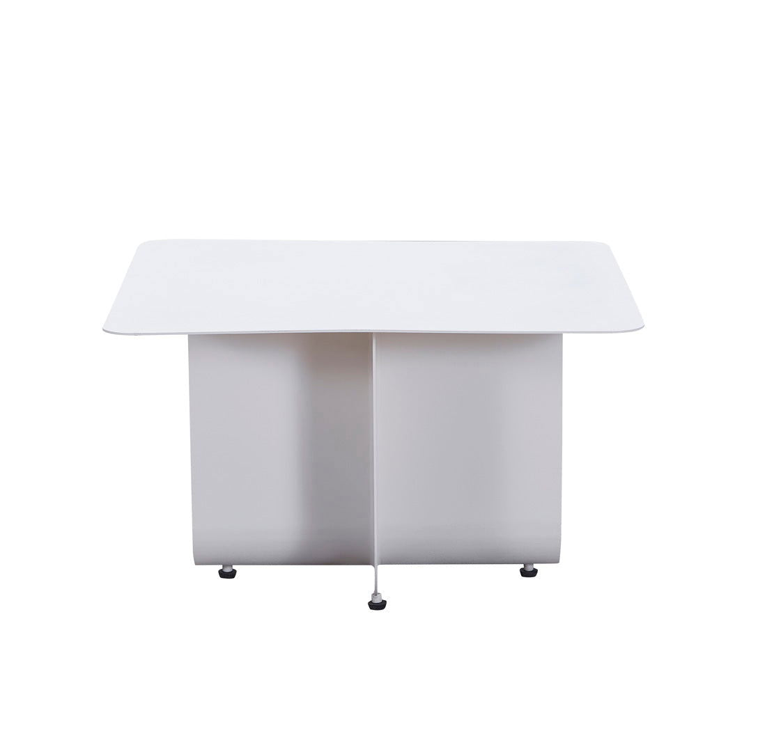 Matt White Coffee Table - Coffee Tables Tall: 50cm W X 50cm D x 40cm H BUBULAND HOME