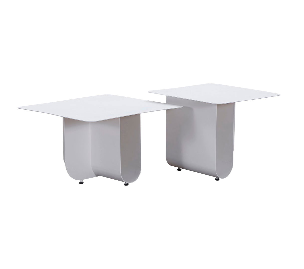 Matt White Coffee Table - Coffee Tables Tall: 50cm W X 50cm D x 40cm H BUBULAND HOME