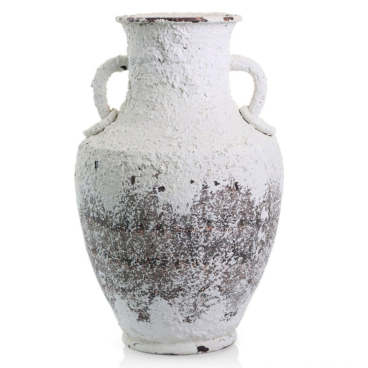 Mediterranean Ceramic Floor Vase White BUBULAND HOME
