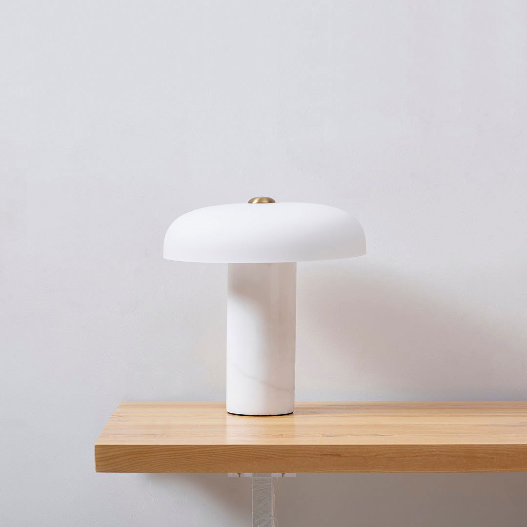 Milano White Marble Table Lamp BUBULAND HOME
