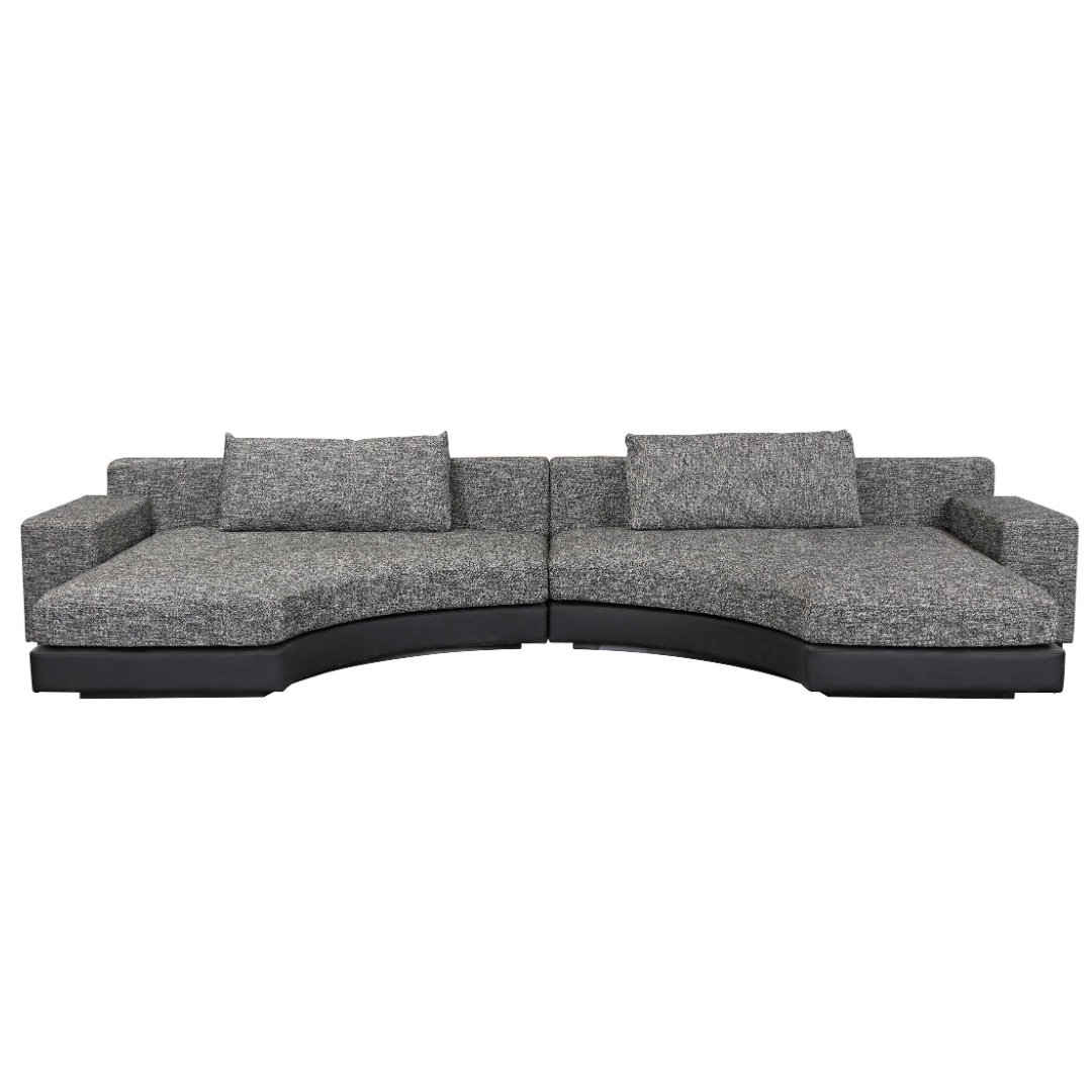 Moon Semi Circle Modular Sofa - Dual Colours Black/White - sofa Black/White BUBULAND HOME