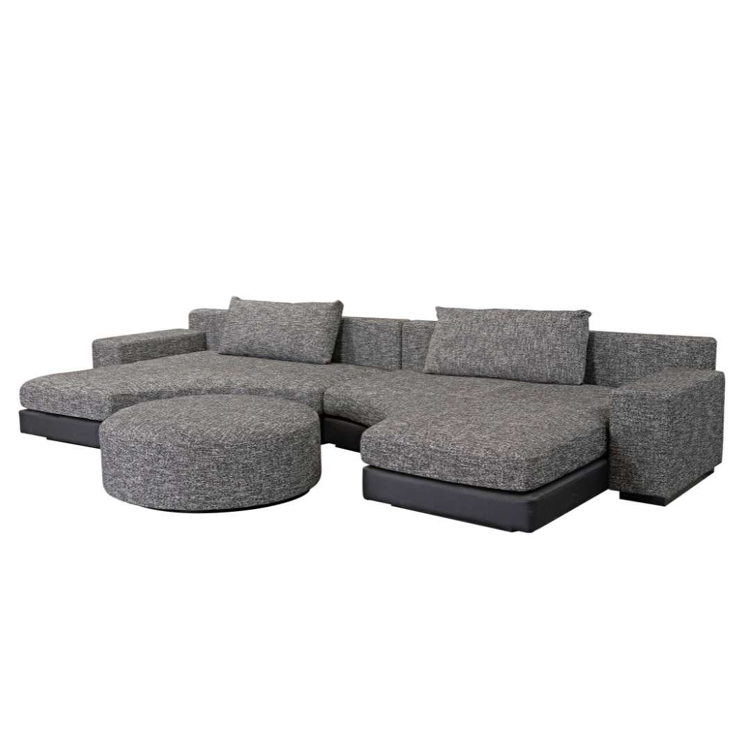 Moon Semi Circle Modular Sofa - Dual Colours Black/White - sofa Black/White BUBULAND HOME