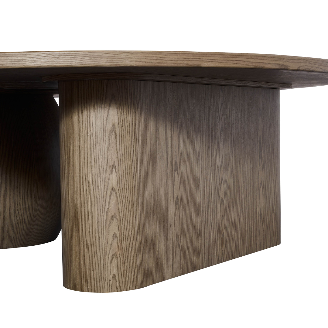 Orb Timber Dining Table - Brown - 230cm BUBULAND HOME