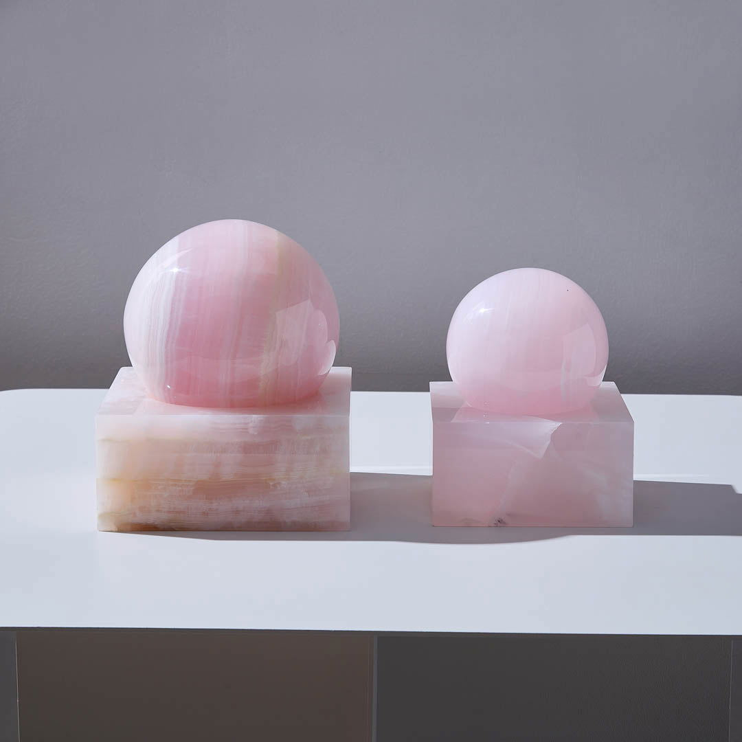 Pearl Rose Marble Sculptural Decor - Small & Large Size - Homewares Small BUBULAND HOME