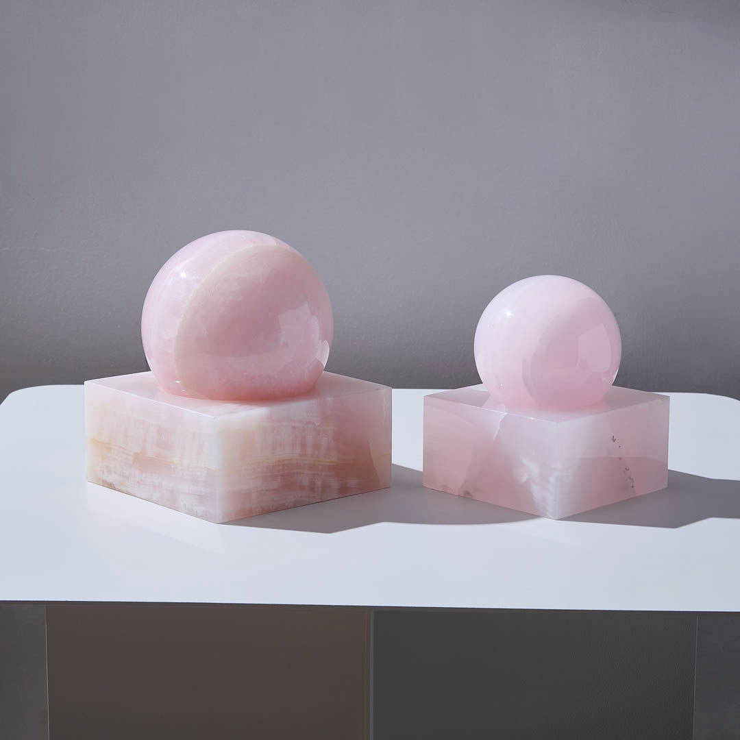 Pearl Rose Marble Sculptural Decor - Small & Large Size - Homewares Small BUBULAND HOME