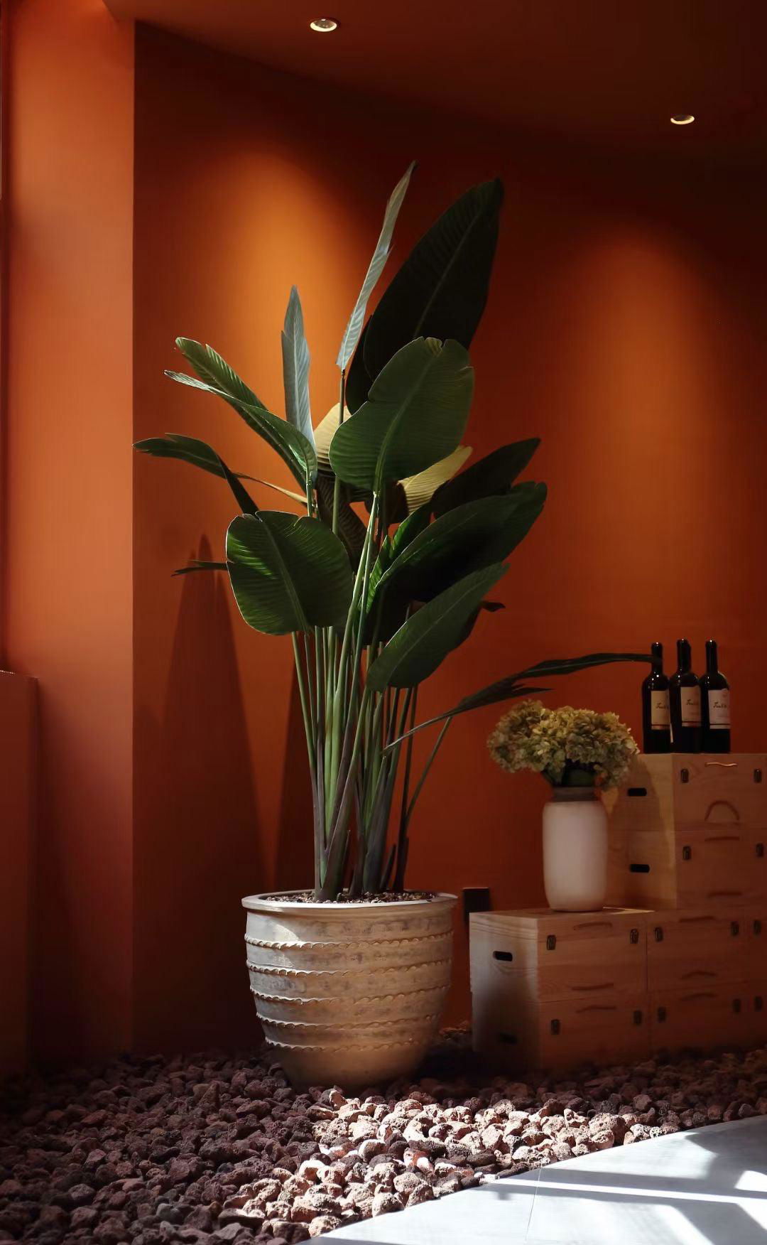 Sandstone Ceramic Floor Pot BUBULAND HOME