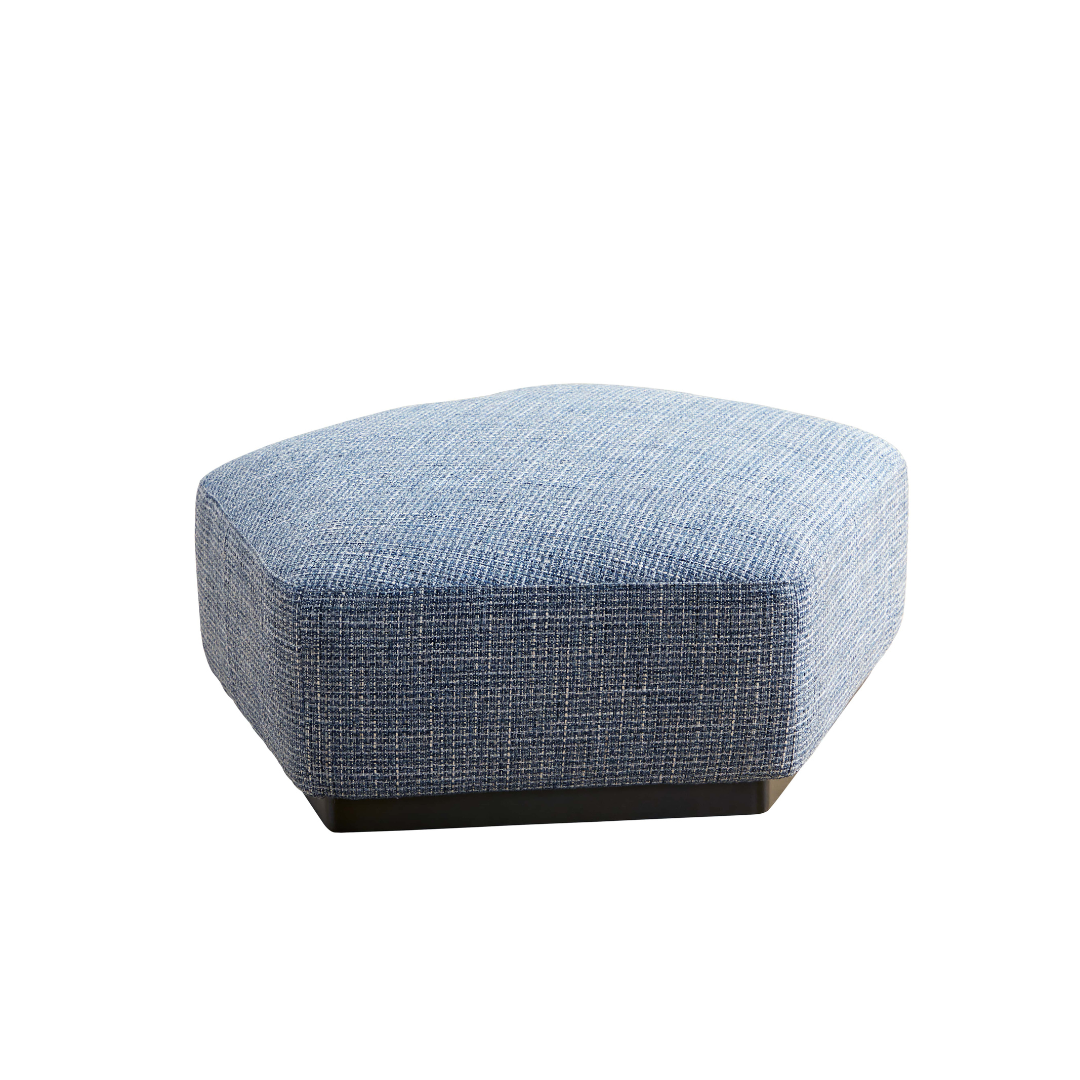 Seastar Hexagonal Ottoman - Mokum Gabrielle Ink - ottoman Mokum Gabrielle Ink BUBULAND HOME