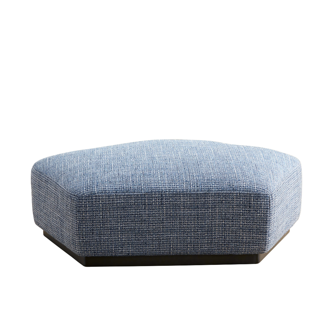 Seastar Hexagonal Ottoman - Mokum Gabrielle Ink - ottoman Mokum Gabrielle Ink BUBULAND HOME