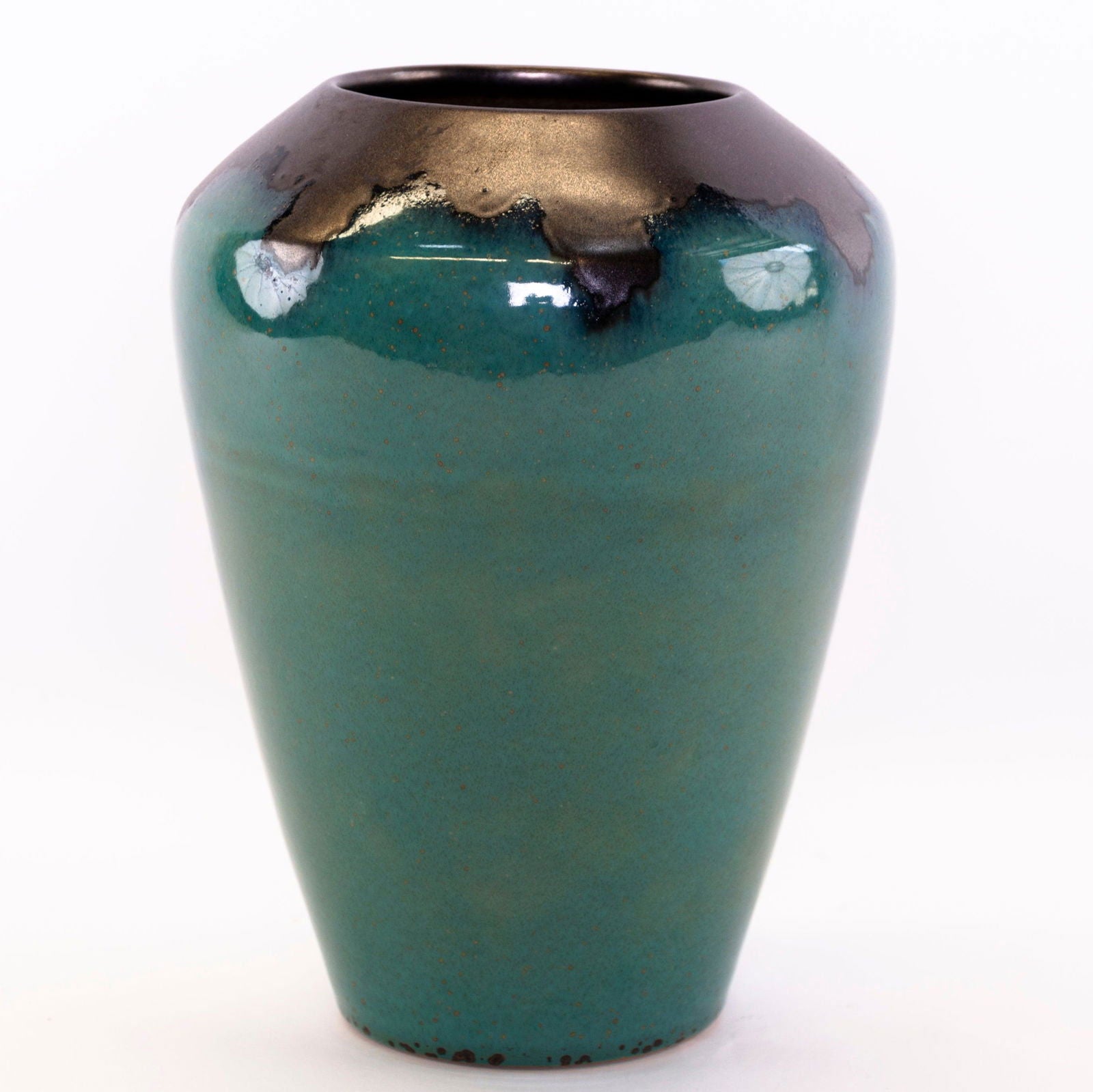 Shades of Jade Series Ceramic Vases and Pots - vases 01 17 cm H x 18 cm W BUBULAND HOME