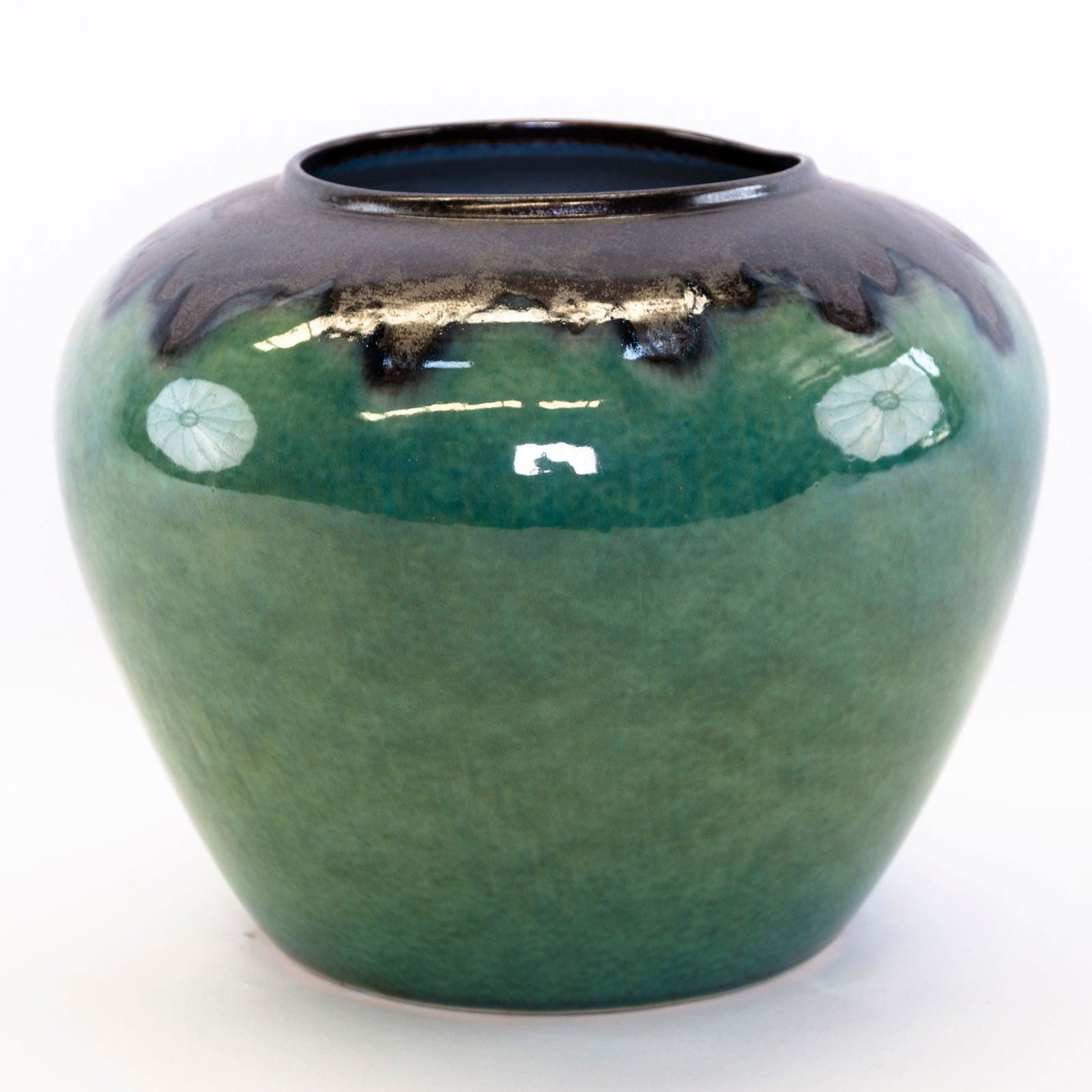 Shades of Jade Series Ceramic Vases and Pots - vases 10 24 cm H x 28 cm W BUBULAND HOME