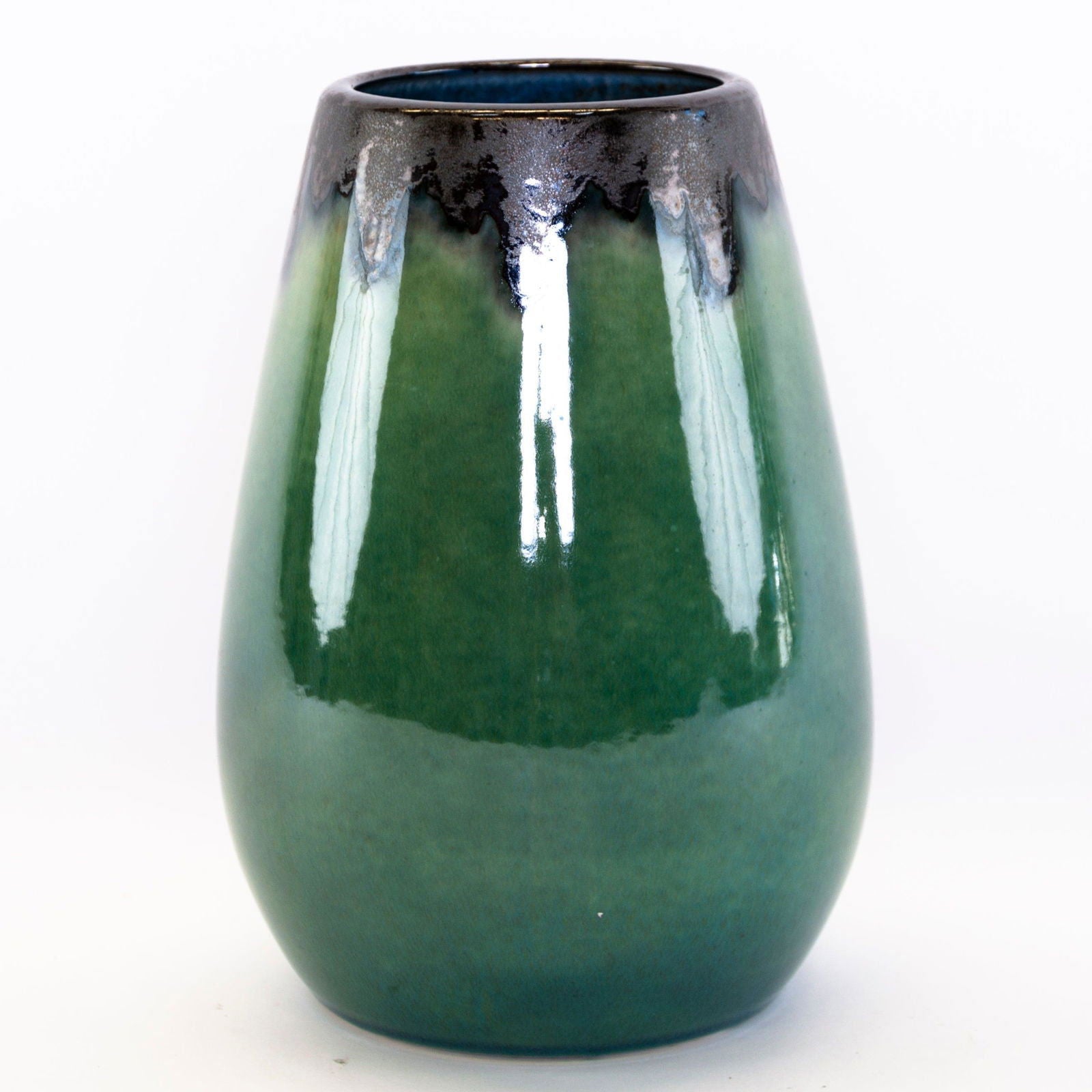 Shades of Jade Series Ceramic Vases and Pots - vases 04 24 cm H x 15 cm W BUBULAND HOME