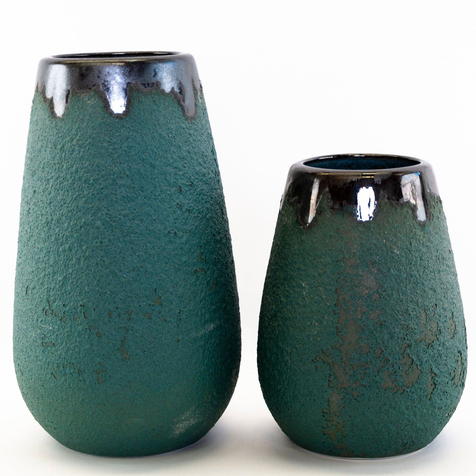 Shades of Jade Series Ceramic Vases and Pots - vases 01 17 cm H x 18 cm W BUBULAND HOME
