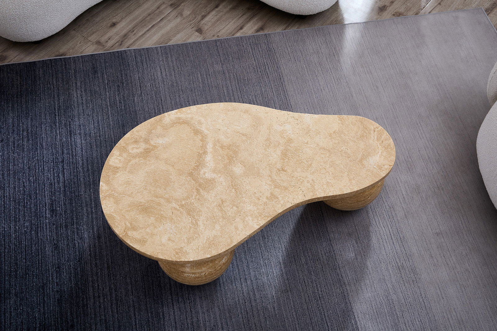 Sphere Travertine Coffee Table - Coffee Tables Travertine BUBULAND HOME