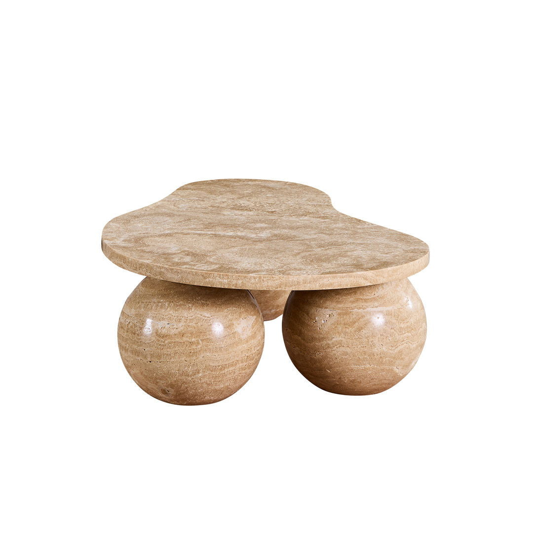 Sphere Travertine Coffee Table - Coffee Tables Travertine BUBULAND HOME