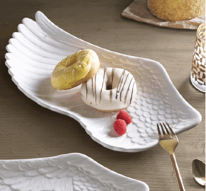 Spread Your Wing White Ceramic Plate - Tableware Default Title BUBULAND HOME