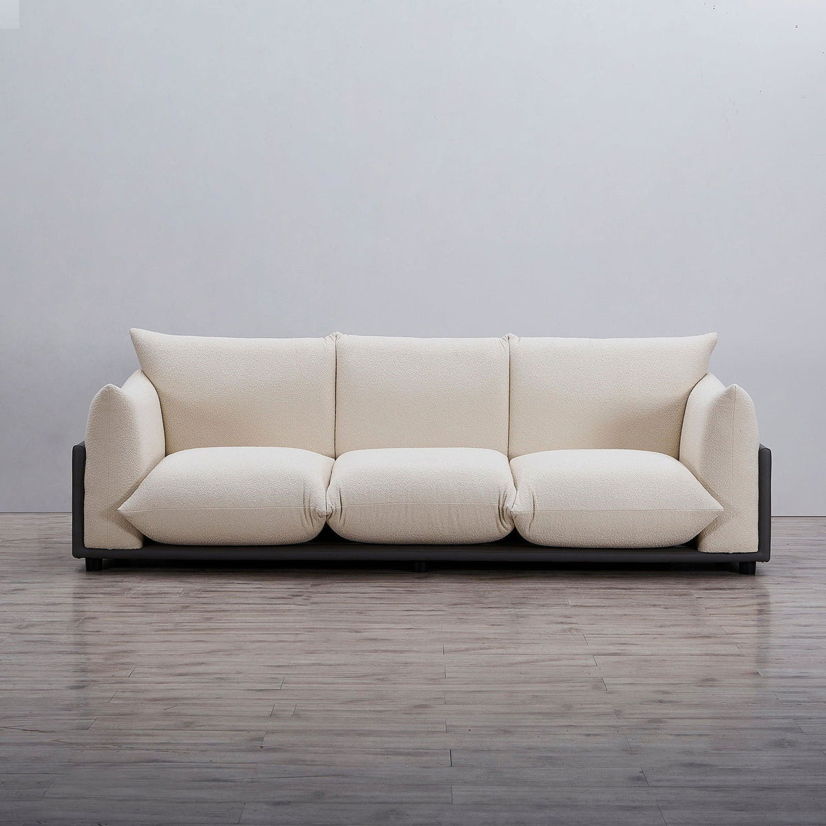 The Puff 3 Seater Boucle Sofa - Natural White BUBULAND HOME