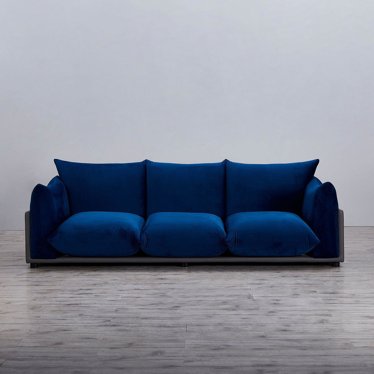 The Puff 3 Seater Velvet Sofa - Blue BUBULAND HOME