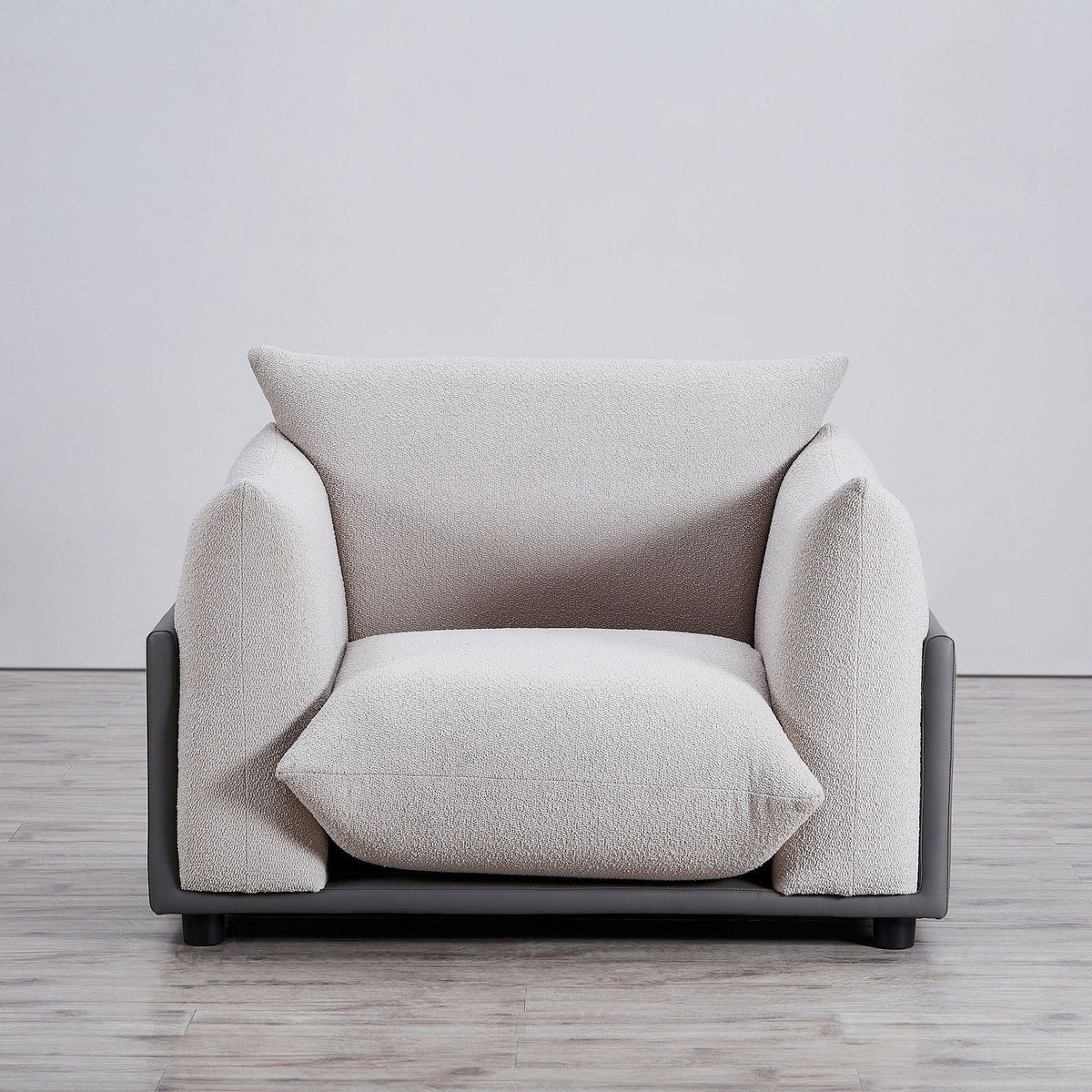 The Puff Boucle Occasional Chair - Light Grey BUBULAND HOME