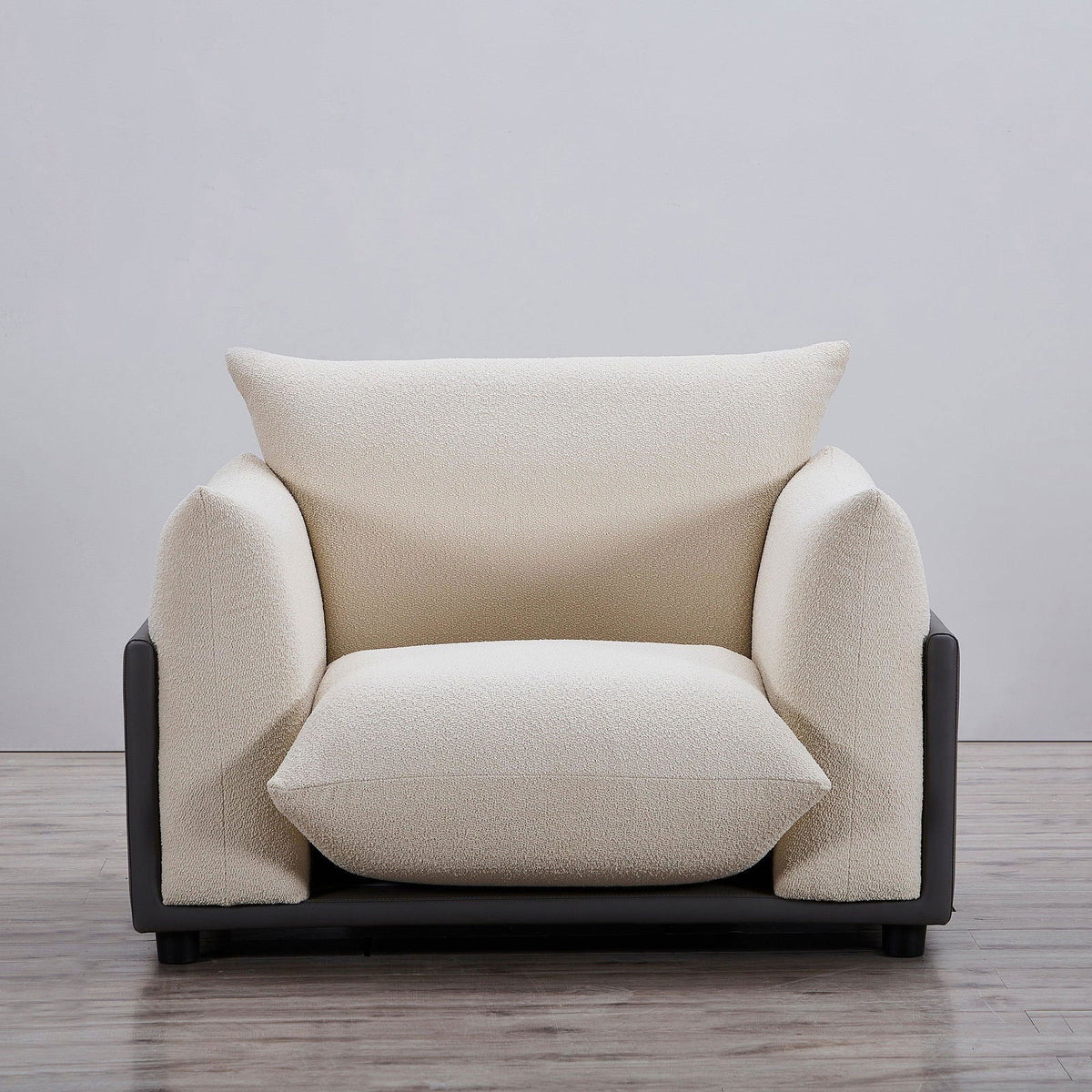 The Puff Boucle Occasional Chair - Natural White BUBULAND HOME