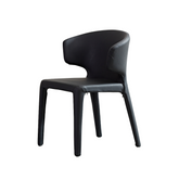 Toorak Dining Chair - Black Faux Leather - dining chair Black BUBULAND HOME