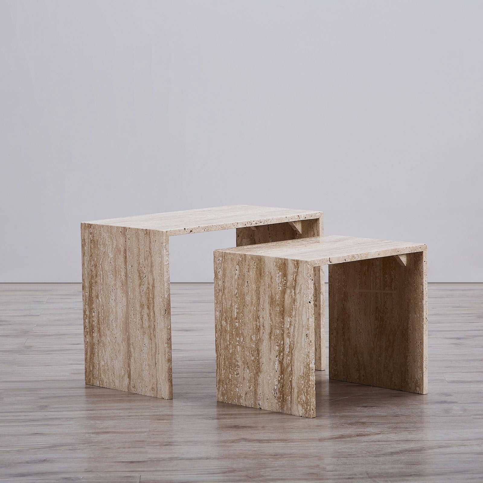Travertine Coffee Table - Coffee Tables Large 60cm W X 35cm D x 45cm H BUBULAND HOME