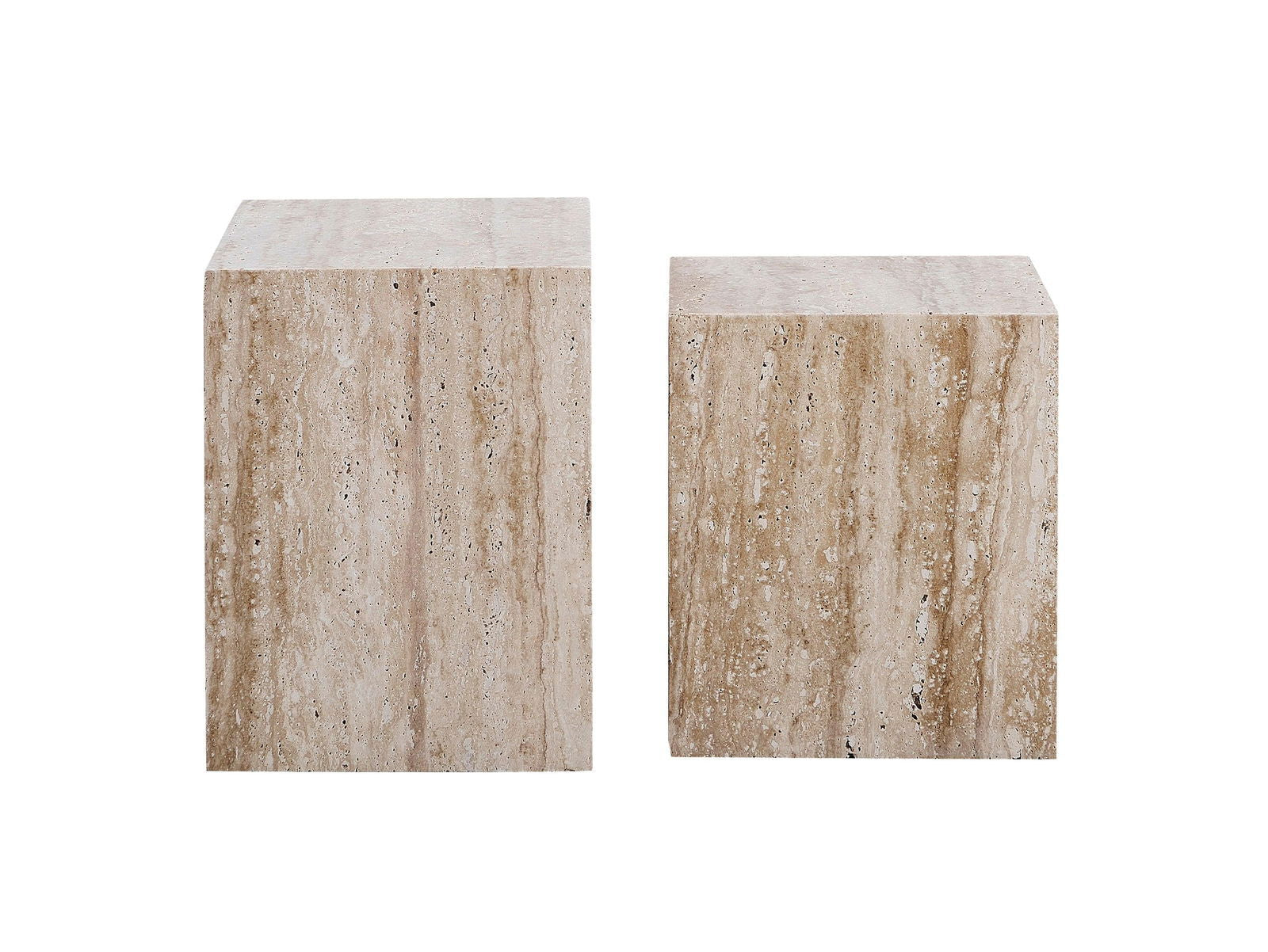 Travertine Coffee Table - Coffee Tables Large 60cm W X 35cm D x 45cm H BUBULAND HOME