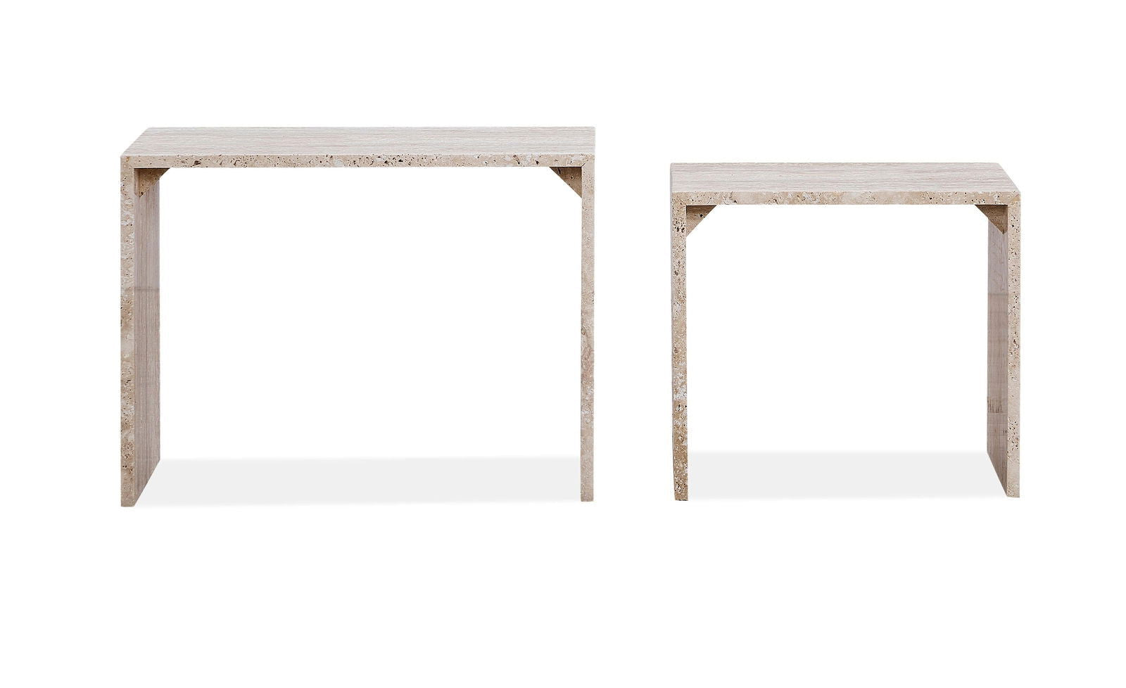Travertine Coffee Table - Coffee Tables Large 60cm W X 35cm D x 45cm H BUBULAND HOME