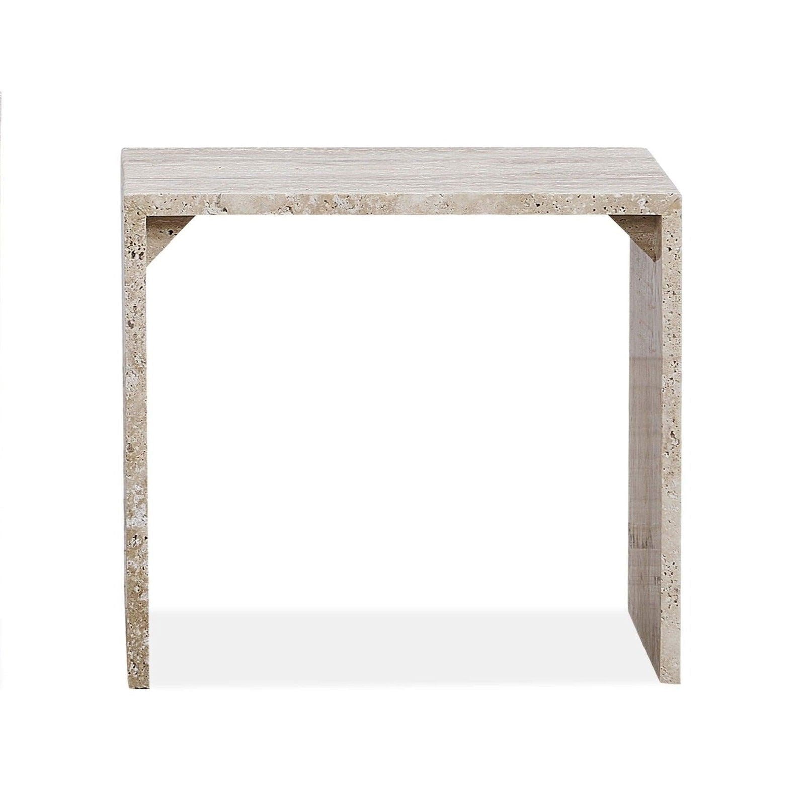 Travertine Coffee Table - Coffee Tables Large 60cm W X 35cm D x 45cm H BUBULAND HOME