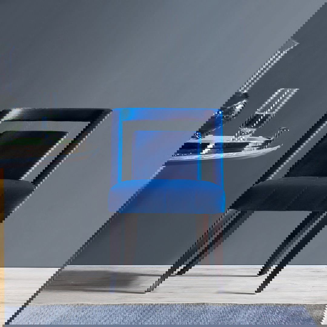 Valor Blue Velvet Dining Chair | Set of 2 - Kitchen & Dining Room Chairs Blue BUBULAND HOME