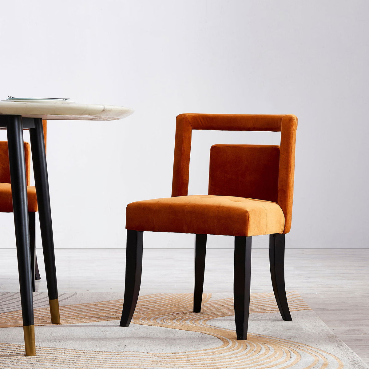 Valor Burnt Orange Dining Chair | Set of 2 - Kitchen & Dining Room Chairs Burnt Orange BUBULAND HOME