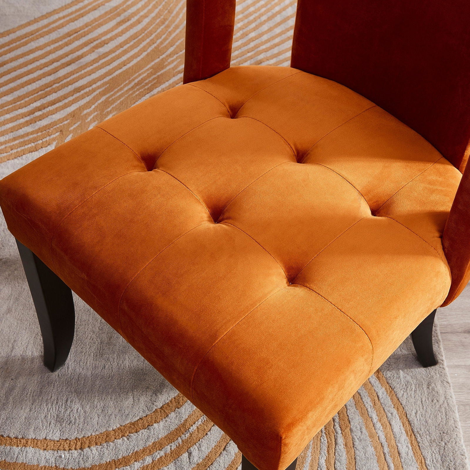 Valor Burnt Orange Dining Chair | Set of 2 - Kitchen & Dining Room Chairs Burnt Orange BUBULAND HOME