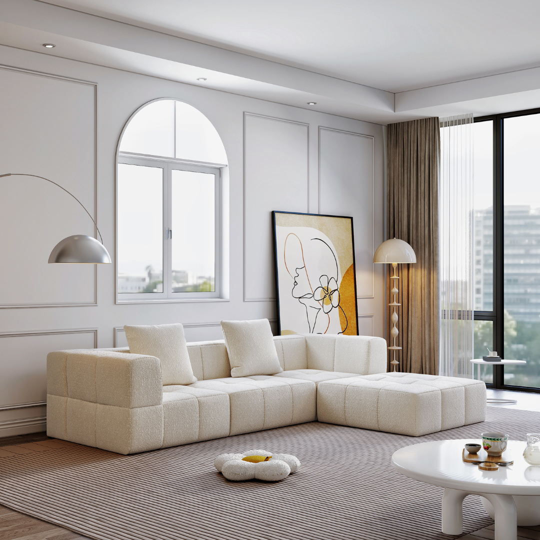 Waffo Modular Sofa - Flat Boucle BUBULAND HOME