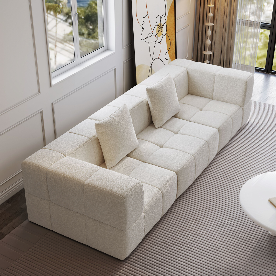 Waffo Modular Sofa - Flat Boucle BUBULAND HOME