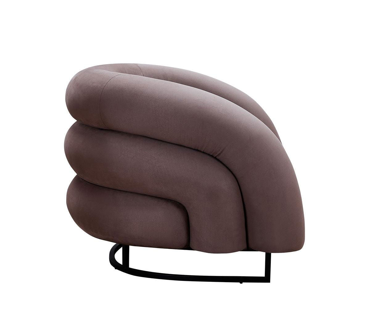 Wave Velvet Occasional Chair - Smokey Grey - sofa Smokey Grey BUBULAND HOME