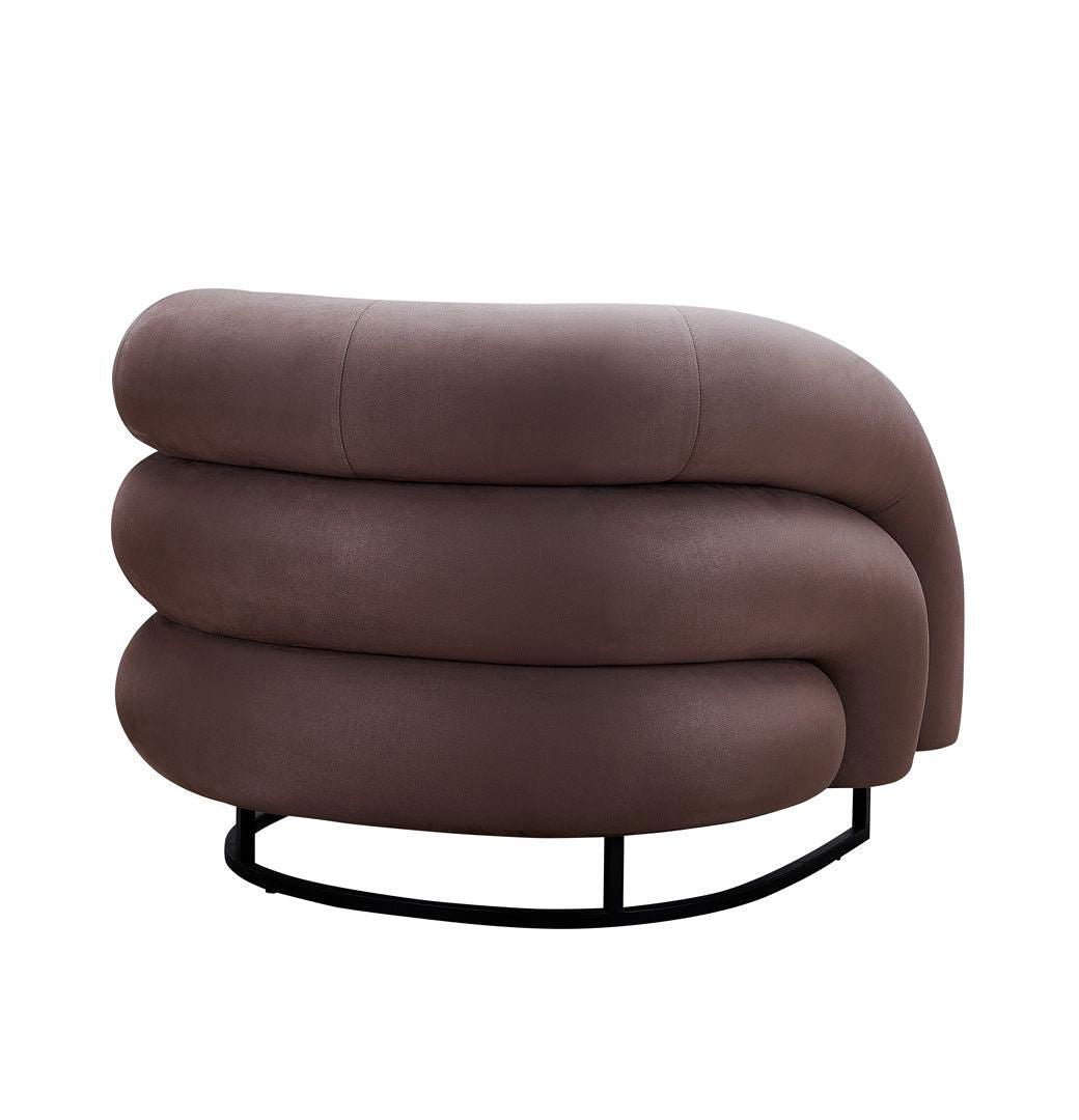 Wave Velvet Occasional Chair - Smokey Grey - sofa Smokey Grey BUBULAND HOME