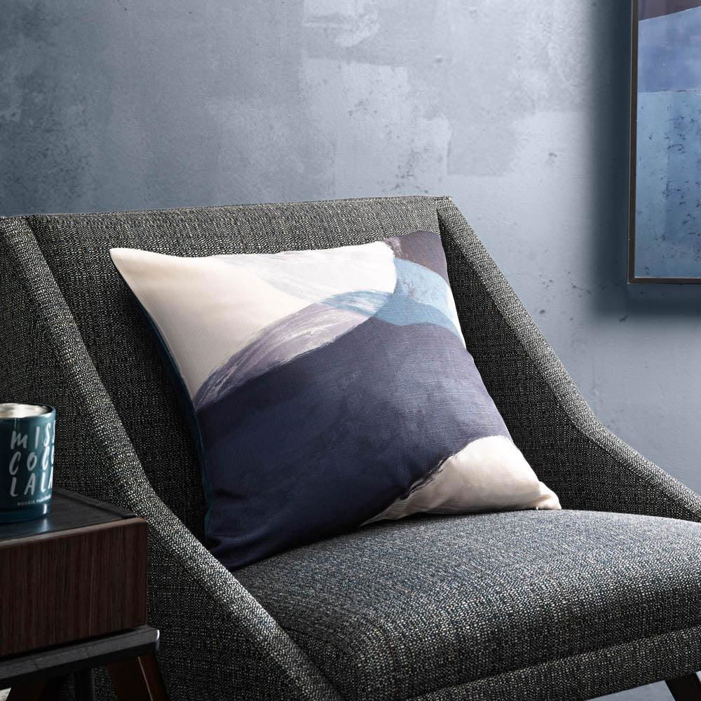 Wild & Free Blue White Cushion BUBULAND HOME