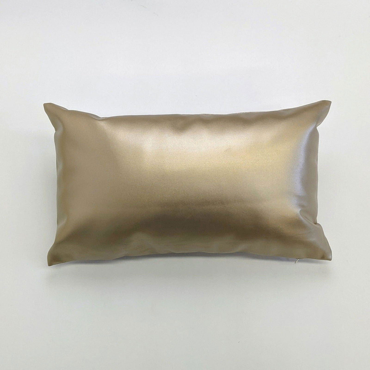 Zuri Gold Faux Leather Rectangular Cushion - Cushions Default Title BUBULAND HOME