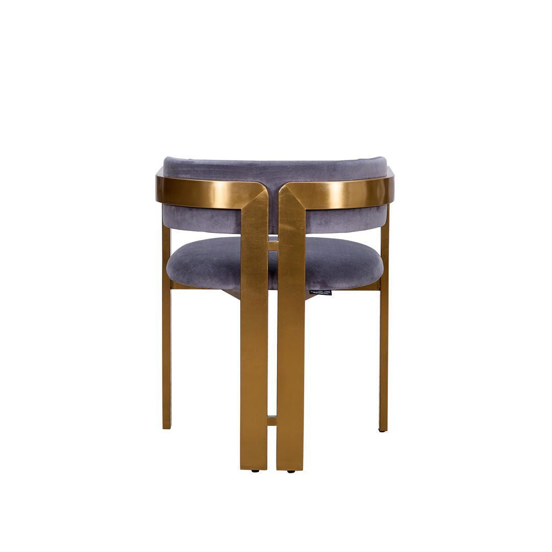 Amelia Brass & Velvet Dining Chair - dining chair Brass BUBULAND HOME